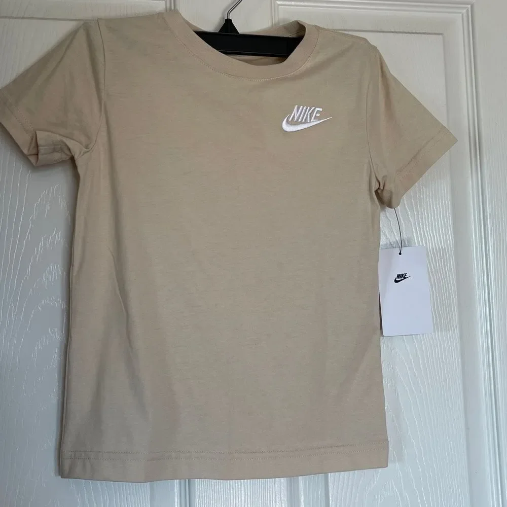 Nike khaki cargo shorts (s)  and short sleeve t shirt (NWT M)
